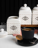 Load image into Gallery viewer, Florentina Embossed Set of Three Canister Set for Sugar, Tea and Coffee