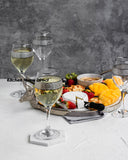 Load image into Gallery viewer, La Medusa Stylish &amp; Luxe Design Set/4 Wine Goblet Drinking Glasses Silver