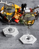 Load image into Gallery viewer, La Medusa Stylish &amp; Luxe Design Set/4 Wine Goblet Drinking Glasses Silver