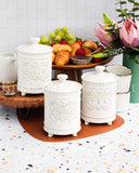 Load image into Gallery viewer, Vintage French Style Set of three Sugar, Tea and Coffee Canister Set