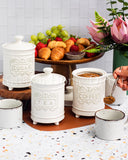 Load image into Gallery viewer, Vintage French Style Set of three Sugar, Tea and Coffee Canister Set