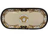 Load image into Gallery viewer, Dine in Grandeur: Medusa Luxe Gold Oval Platter/Biscuit Tray