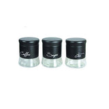 Load image into Gallery viewer, Modern Style Glass Storage Canisters Coffee, Tea and Sugar- Black