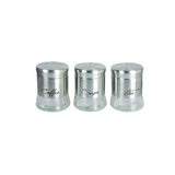 Load image into Gallery viewer, Modern Style Glass Storage Canisters Coffee, Tea and Sugar- Silver