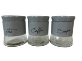 Load image into Gallery viewer, Modern Style Glass Storage Canisters Coffee, Tea and Sugar- Light Grey