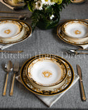 Load image into Gallery viewer, Dine in Splendor: The Medusa Luxe Gold 20-Piece Dinner Set