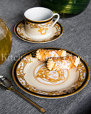 Load image into Gallery viewer, Dine in Splendor: The Medusa Luxe Gold 20-Piece Dinner Set