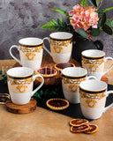 Load image into Gallery viewer, Sip in Style: The Medusa Gold Luxe Mugs 6-Piece Set