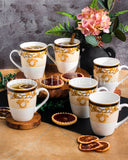 Load image into Gallery viewer, Sip in Style: The Medusa Gold Luxe Mugs 6-Piece Set