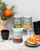 Load image into Gallery viewer, Modern Style Glass Storage Canisters Coffee, Tea and Sugar- Light Grey