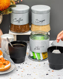 Load image into Gallery viewer, Modern Style Glass Storage Canisters Coffee, Tea and Sugar- Light Grey