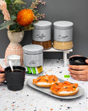 Load image into Gallery viewer, Modern Style Glass Storage Canisters Coffee, Tea and Sugar- Light Grey