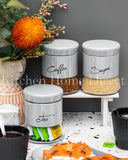 Load image into Gallery viewer, Modern Style Glass Storage Canisters Coffee, Tea and Sugar- Light Grey