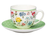 Load image into Gallery viewer, 15% Off-Elegant European Inspired Botanical Floral 12-Piece Teacup &amp; Saucer Set