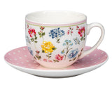 Load image into Gallery viewer, Elegant European Inspired Botanical Floral 12-Piece Teacup &amp; Saucer Set