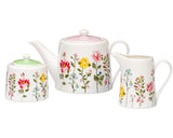 Load image into Gallery viewer, Unleash Timeless Elegance: The Botanical Floral European Inspired Tea Pot, Sugar and Creamer Set