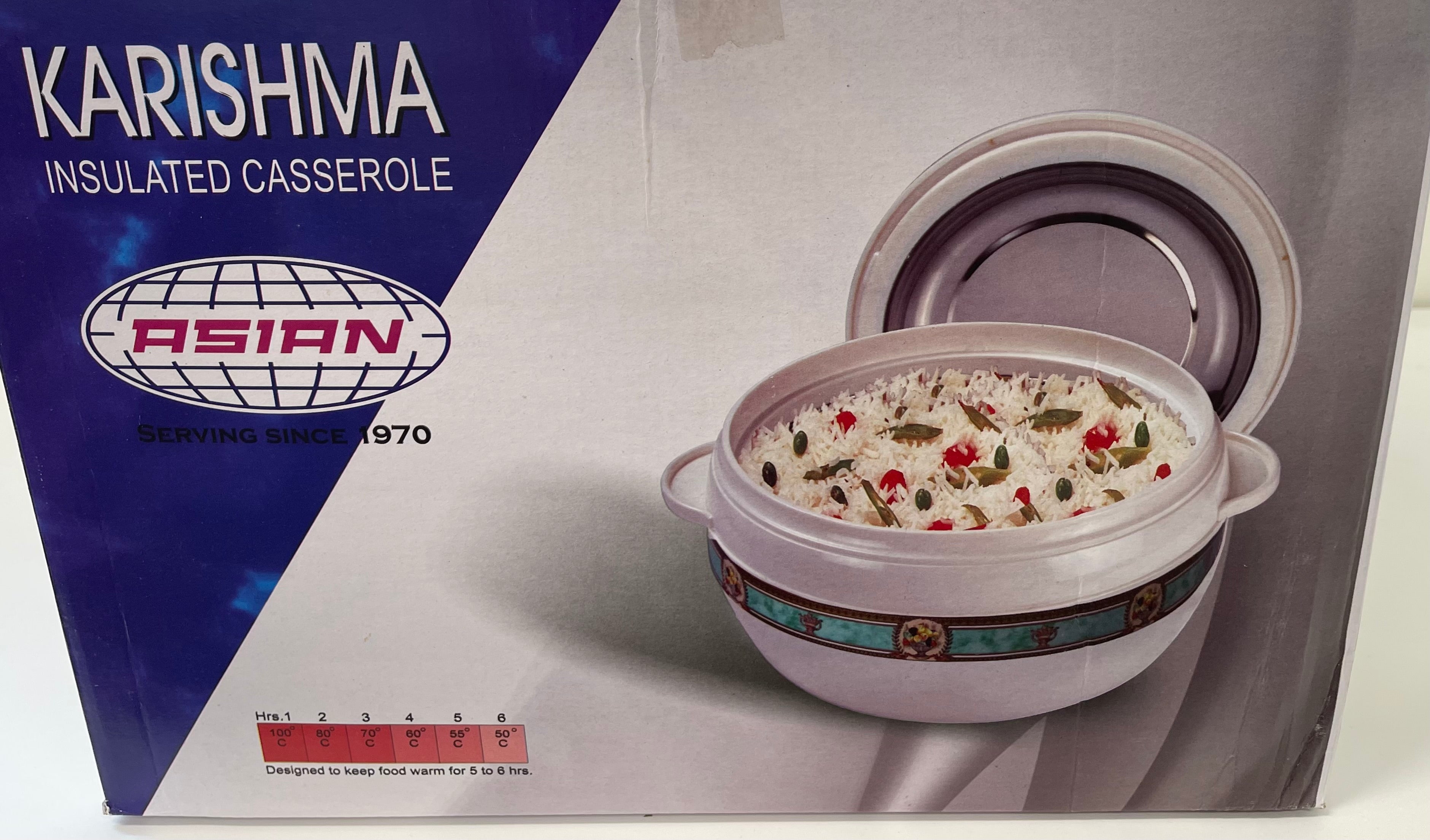 Karishma Insulated Hotcase Casserole Serving Dish w/ Lid Food Warmer 10L