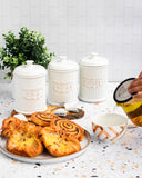 Load image into Gallery viewer, Vintage Country Style Canister Set of three Sugar, Tea and Coffee