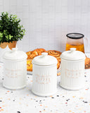 Load image into Gallery viewer, Vintage Country Style Canister Set of three Sugar, Tea and Coffee