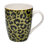 Load image into Gallery viewer, 15% Off Sale- Leopard Edition Set of 6 Mugs Olive Green and Black