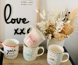 Load image into Gallery viewer, Pastel and Sweetheart Set of 4 Mugs 345ml